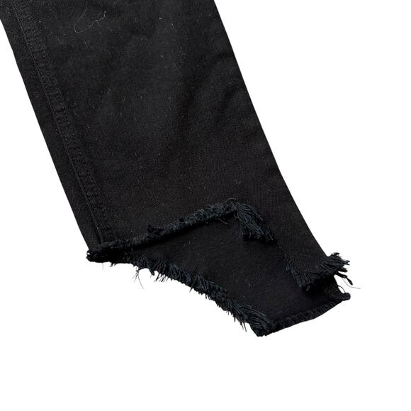 RAG & BONE 10 Inch Capri Black Hampton Jeans Cropped Raw Edge Women's Size 27 - Picture 4 of 10